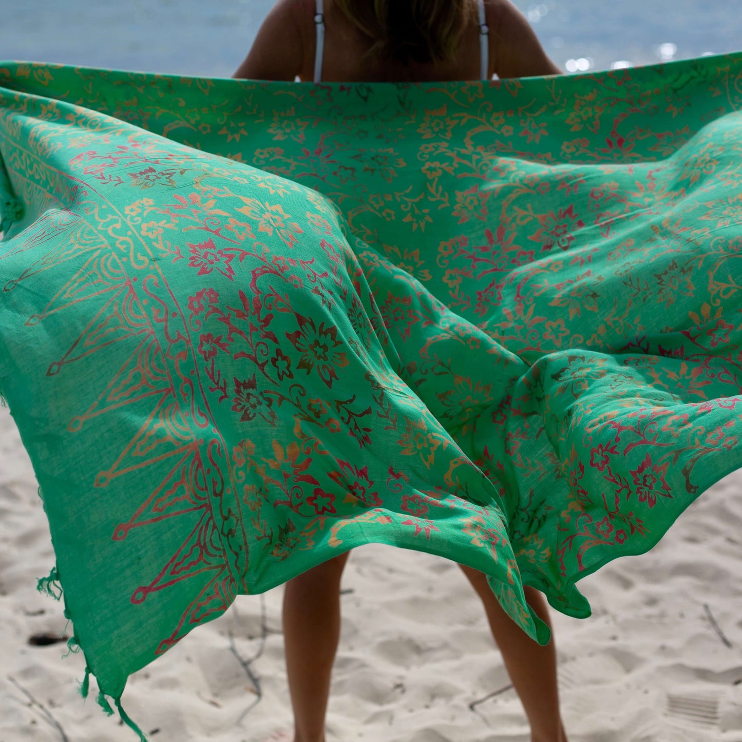 Body Wrap Beach Sarong airborne at Balmoral