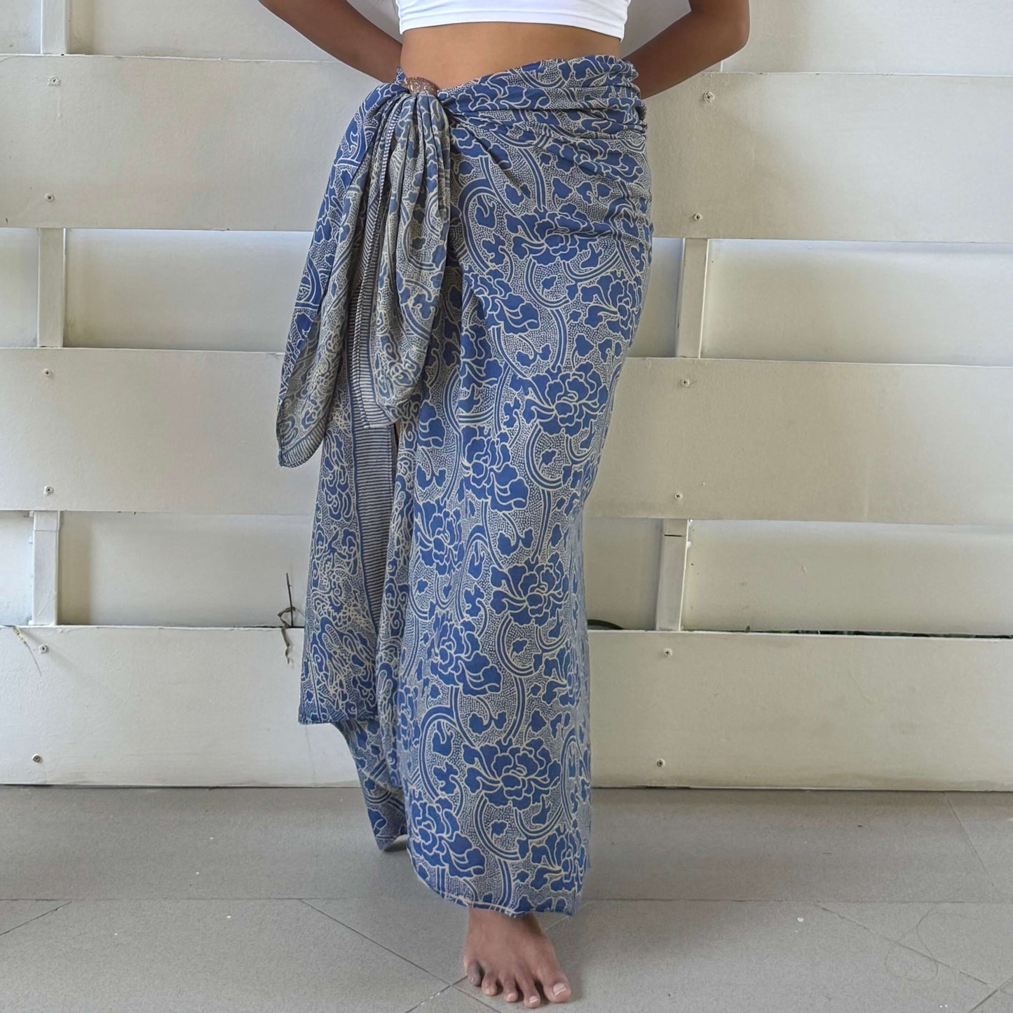 Driftwood Luxe Sarong full length from the front