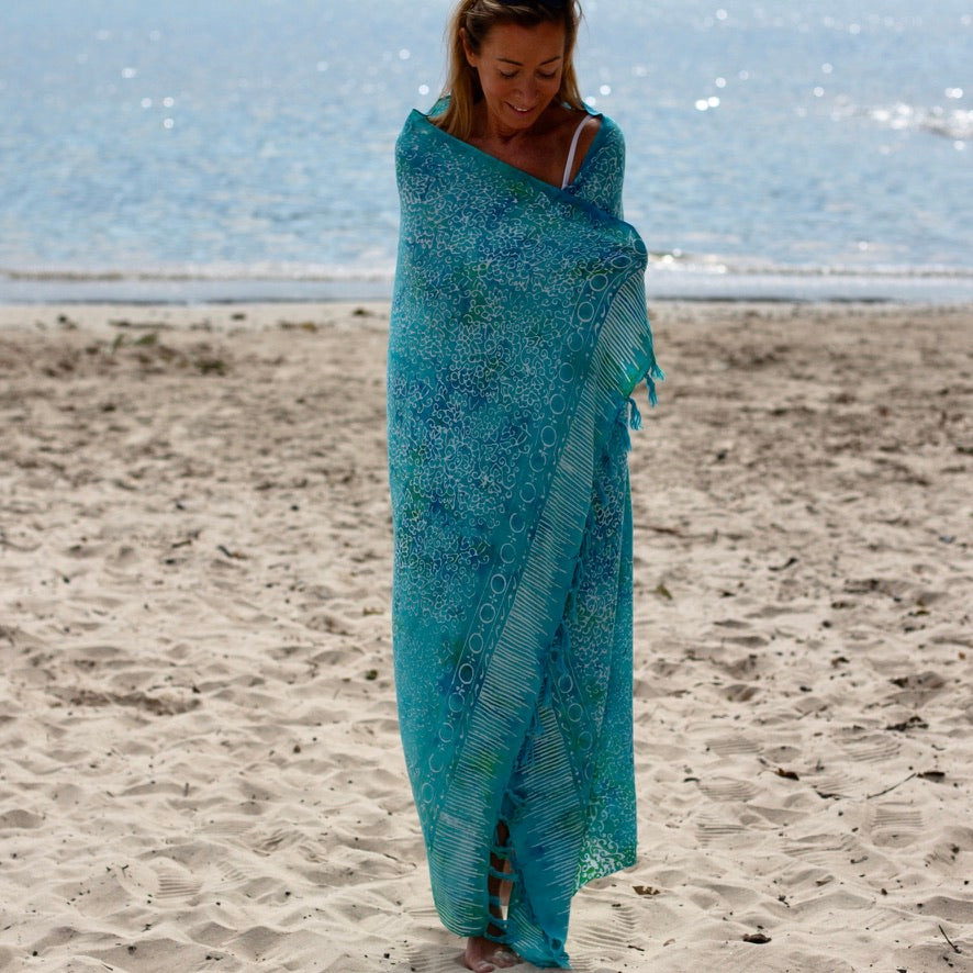 Free Spirit Aqua Beach Sarong