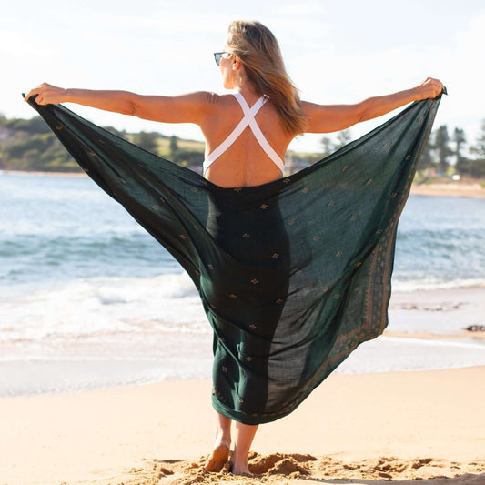 Retreat Luxe Sarong | Emerald