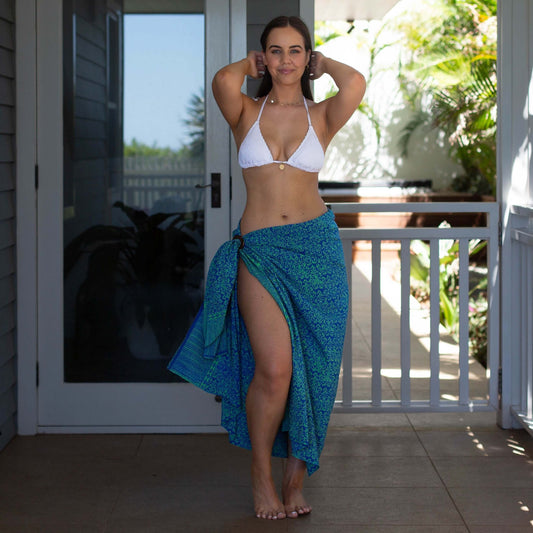 Civilisation luxe sarong sarong tied at hip, lightweight rayon by sarong hut