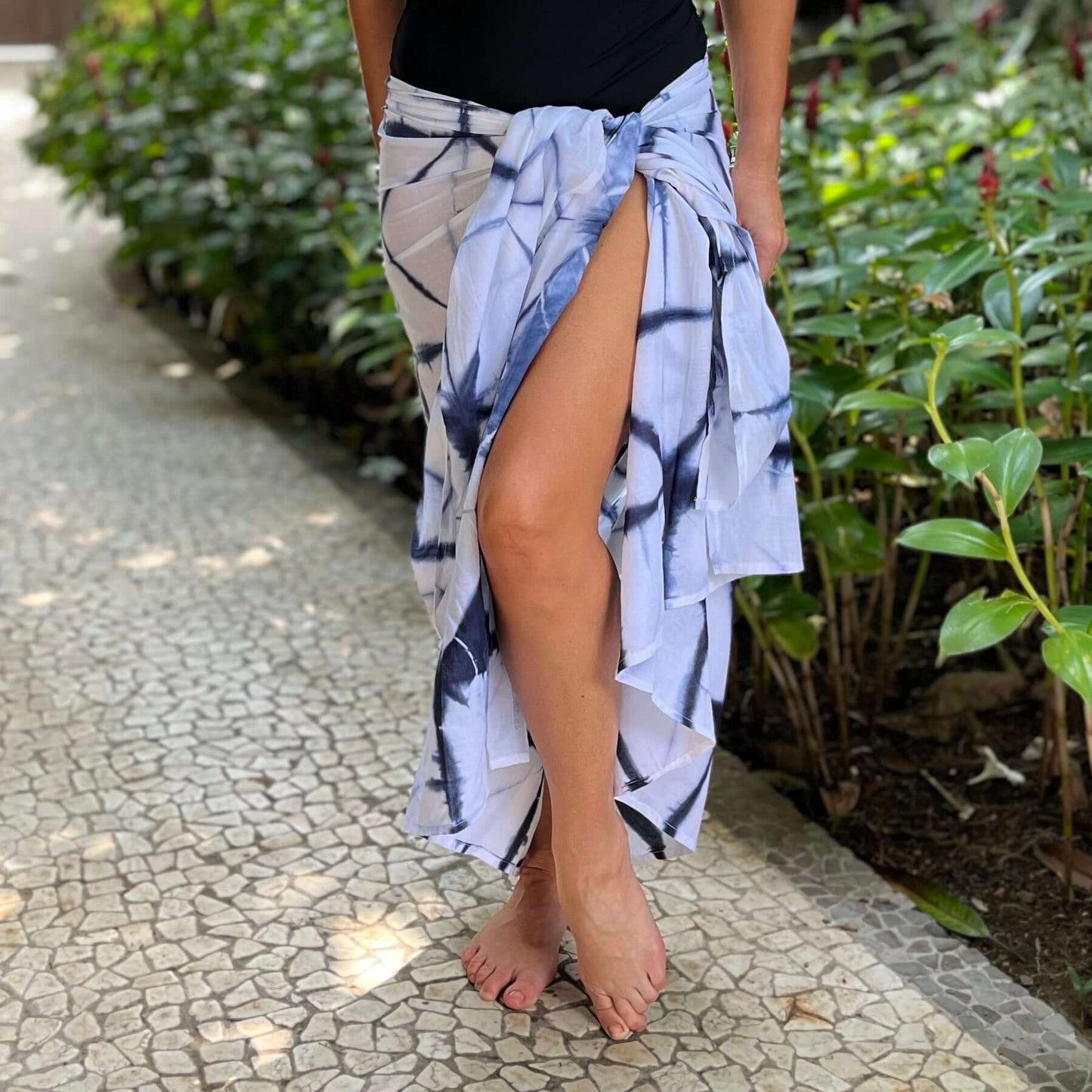 Namaste cotton sarong sarong tied at hip, lightweight rayon by sarong hut