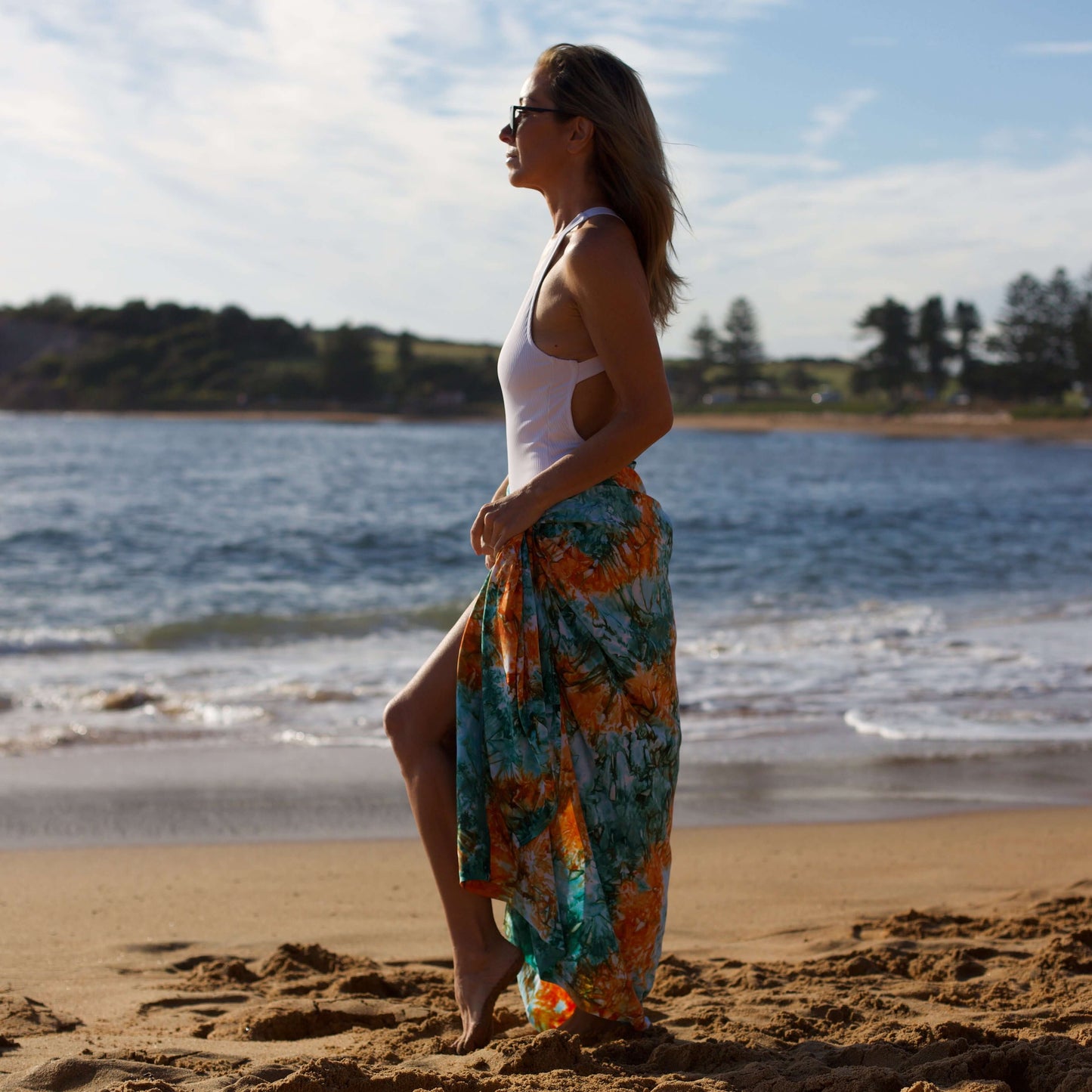 Oasis Luxe Sarong side shot at beach