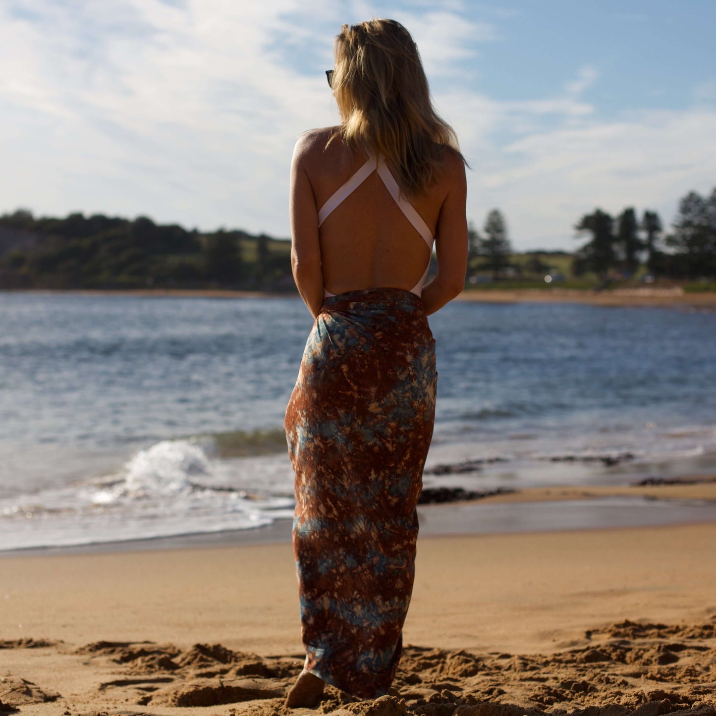 Opal Womens Luxe Sarong beach back shot