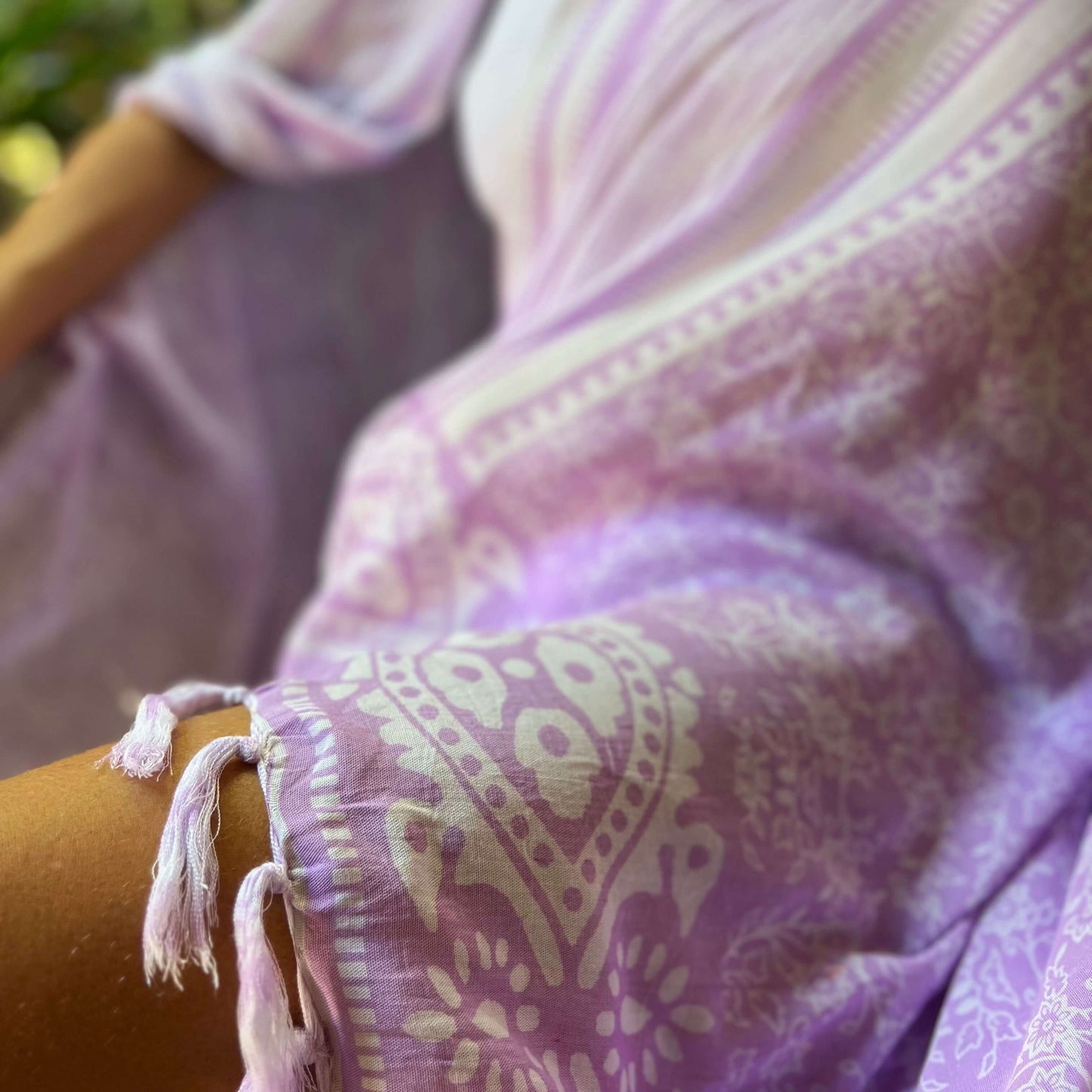 Summer violet beach sarong sarong tied at hip, lightweight rayon by sarong hut