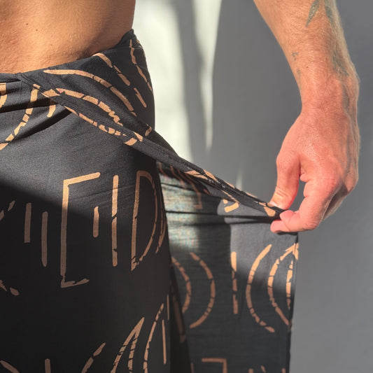 Espresso Black Mens Luxe Sarong