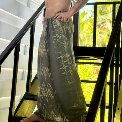 Toga Natural Mens Beach Sarong side full length