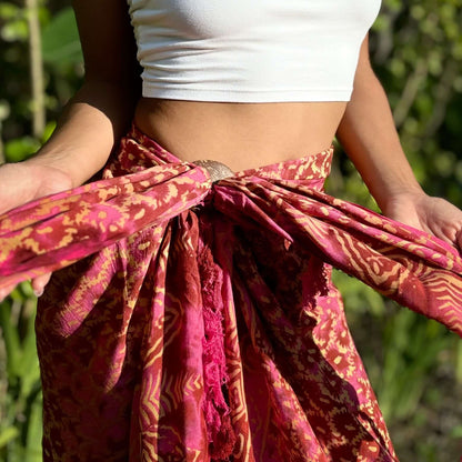 Vibrance Glow Beach Sarong tassels