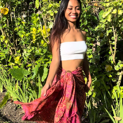 Vibrance Glow Beach Sarong happiness garden