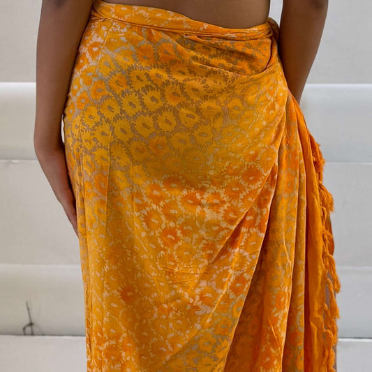 Vibrance Saffron Beach Sarong back shot