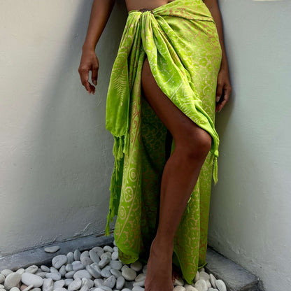Vibrance Zest Beach Sarong full length sarung