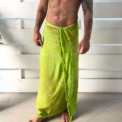 Vibrance Zest Mens Beach Sarong male front image