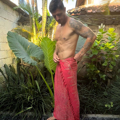 Watermelon Mens Beach Sarong side shot