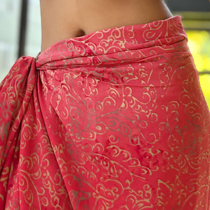 Watermelon Beach Sarong fabric closeup