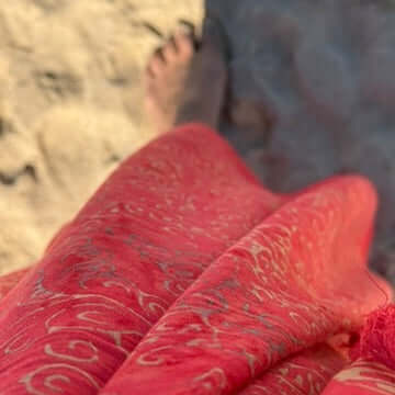 Watermelon Beach Sarong walking in the sand