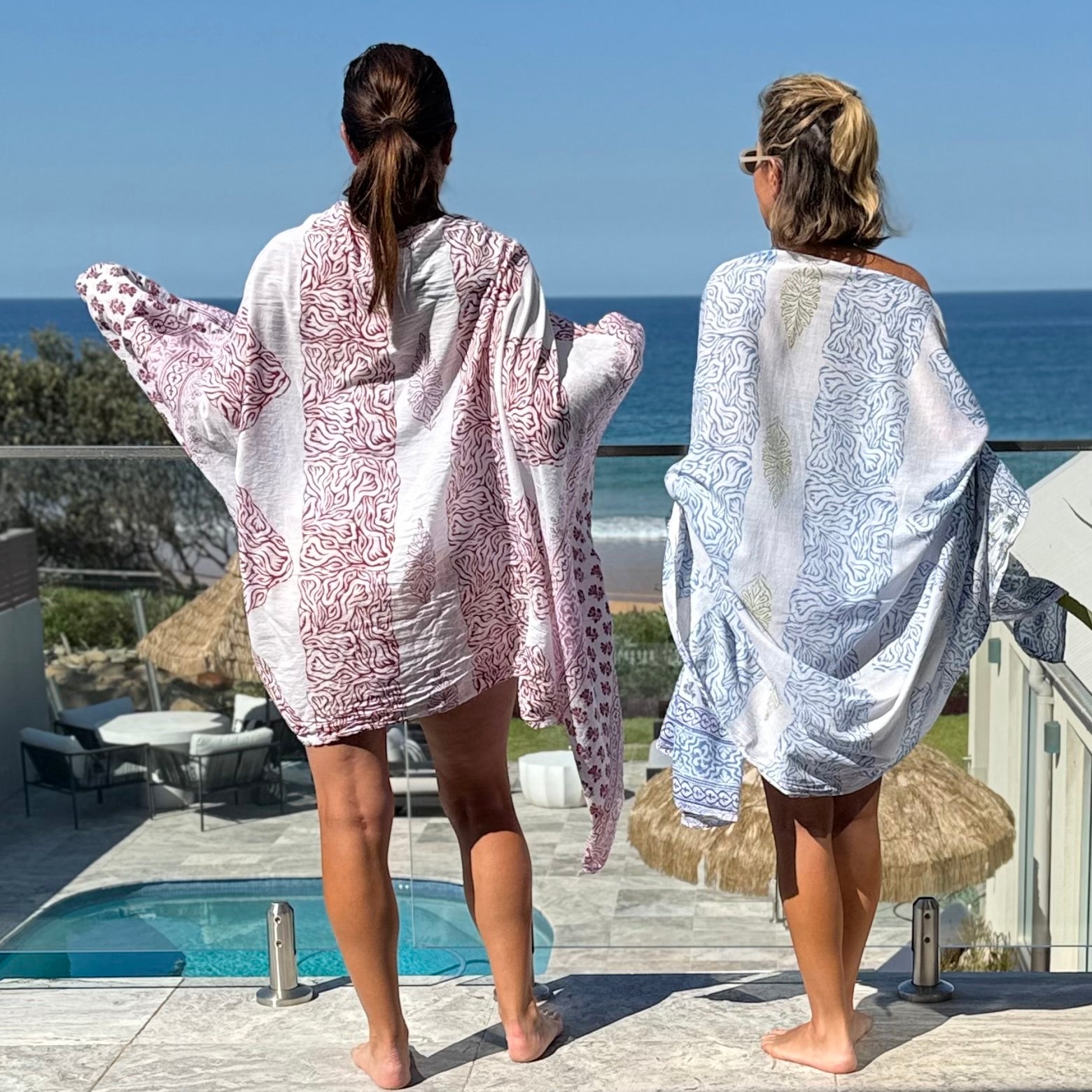Freedom pink voile sarong sarong tied at hip, lightweight rayon by sarong hut