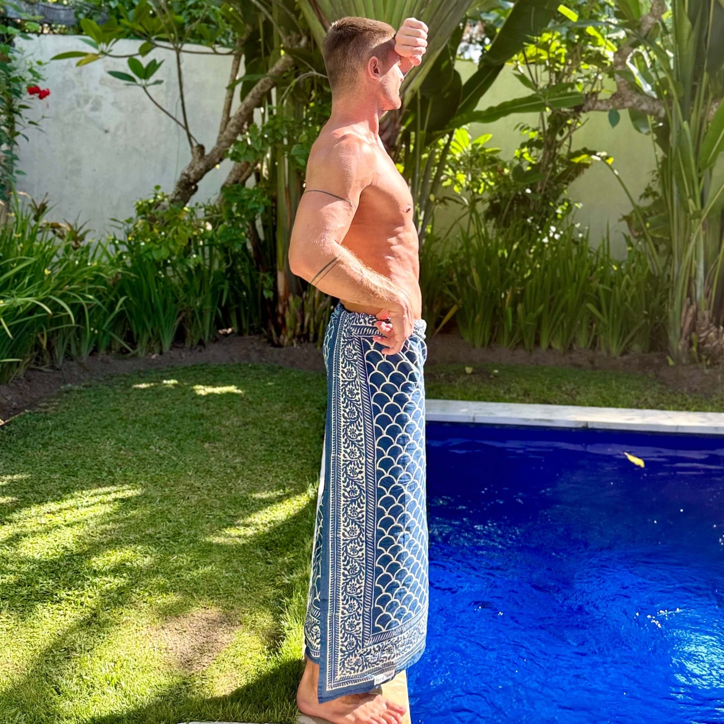 mens sarong coverup malibu