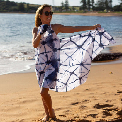 Namaste cotton sarong sarong tied at hip, lightweight rayon by sarong hut