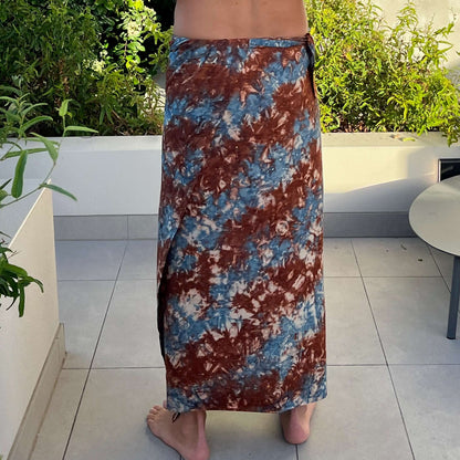 Close-up of opal mens luxe sarong pattern, ideal for warm weather