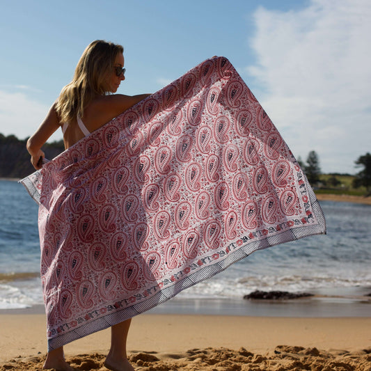 Cotton Beach Sarong – Palm Springs Lightweight Wrap | Sarong Hut