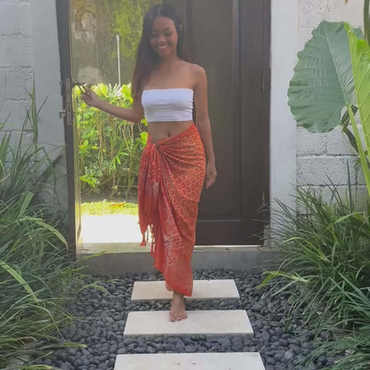 Vibrance Mandarin Beach Sarong video