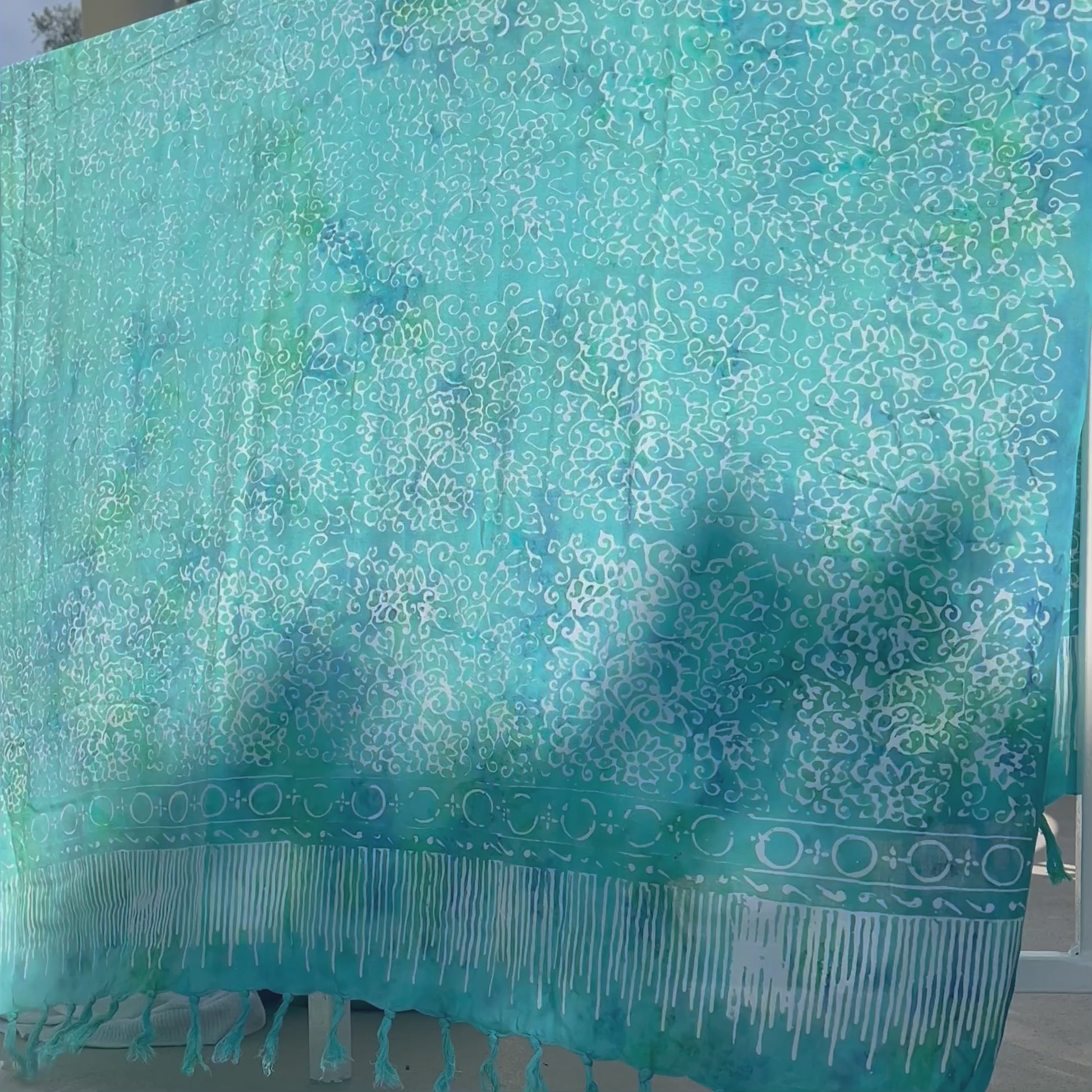 Free Spirit Beach Sarong Aqua