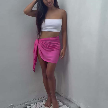 Pink Women’s Mini Sarong – Lightweight Cover-Up