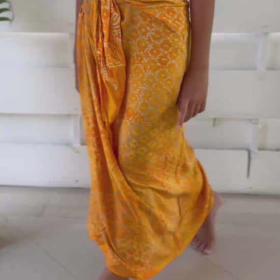 Vibrance Saffron Womens Beach Sarung video