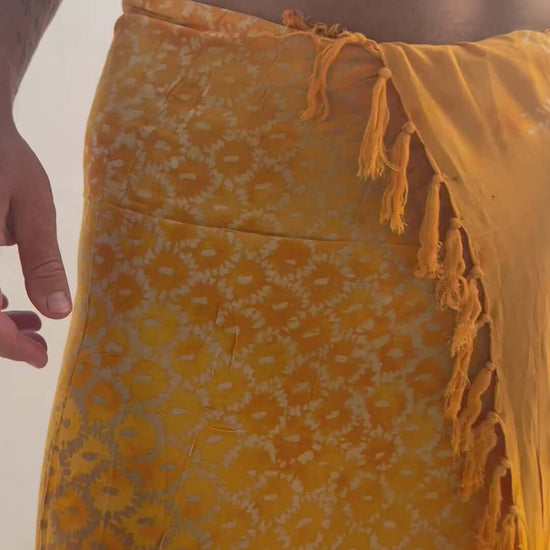 Vibrance Saffron Mens Beach Sarong video