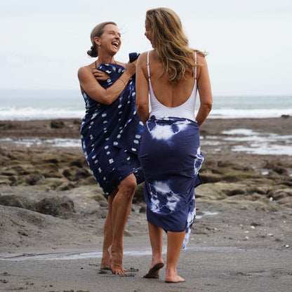 Close-up of reef cotton sarong pattern, ideal for warm weather