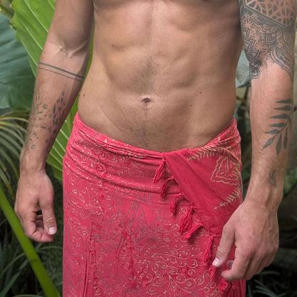 Watermelon Mens Beach Sarong front shot