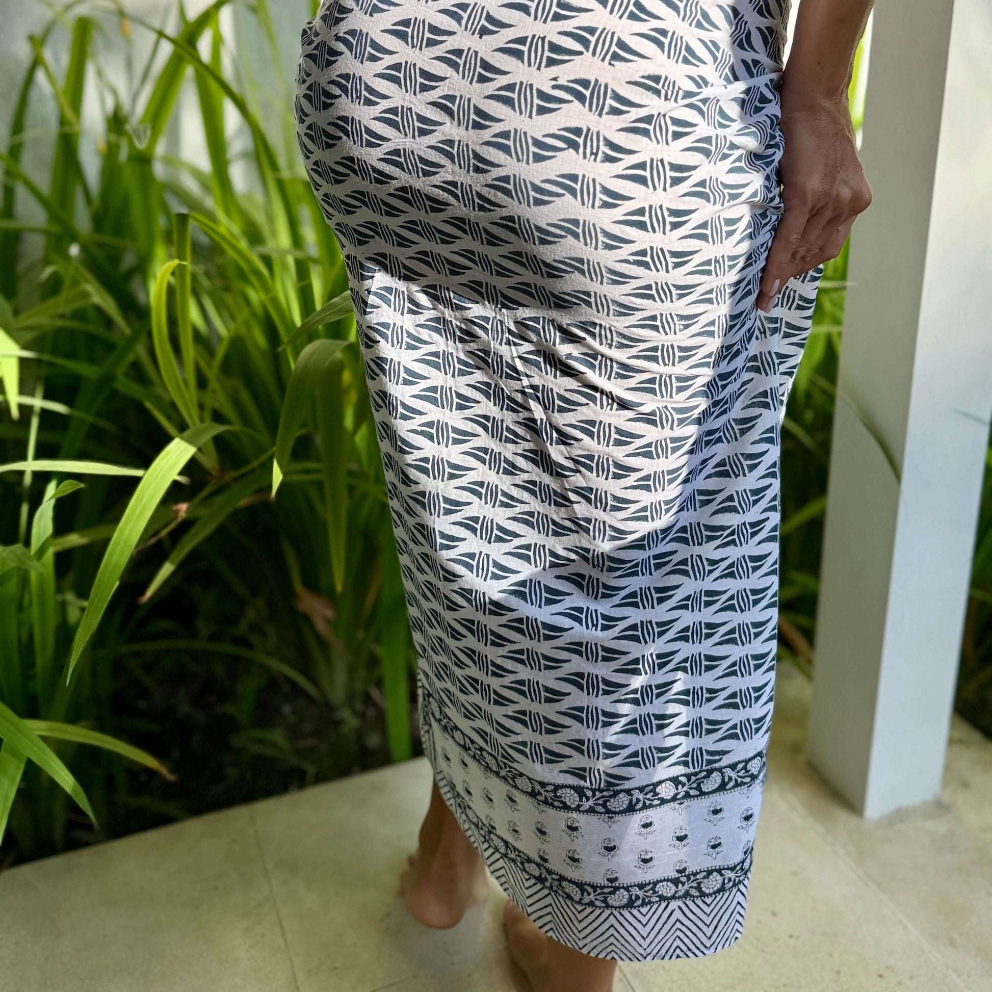womens cotton beach sarong sailaway alternate side